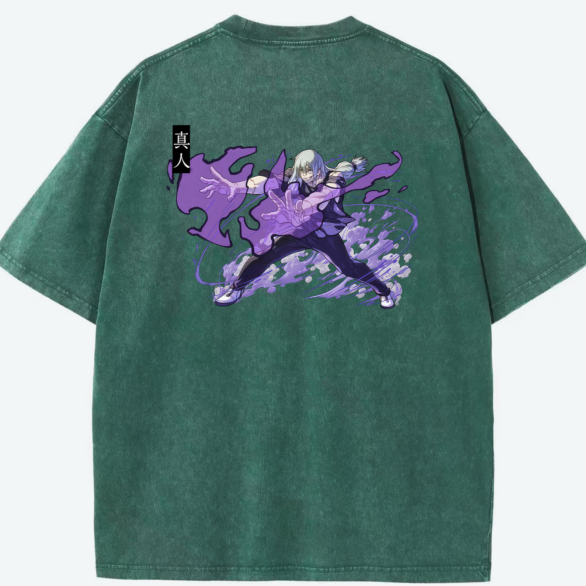 （画像用） 呪術廻戦 Jujutsu Kaisen 綿100% ヴィンテージ風 半袖Tシャツ（背面プリント）